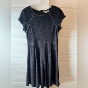 Black lace overlay dress